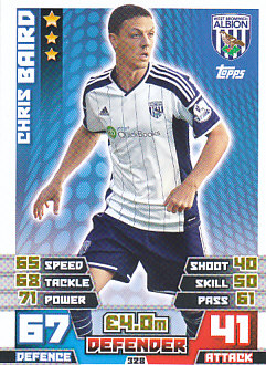 Chris Baird West Bromwich Albion 2014/15 Topps Match Attax #328